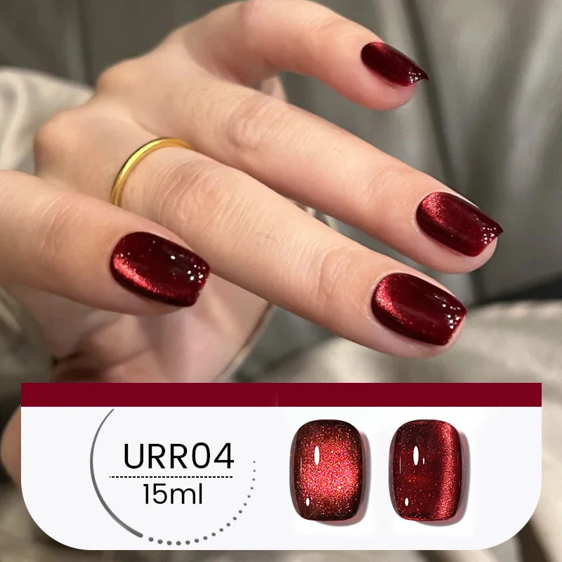 UR SUGAR 15ml Jelly Pink Cat Magnetic Gel Nail Polish Glitter ICE Soak Off Ceramic UV Gel Semi-permanent Nail Supplies Manicure