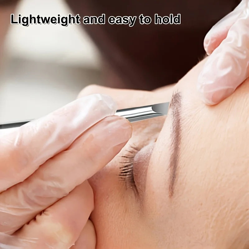 Stainless Steel Slant Tweezers with Non-Slip Tip - Heavy-Duty Precision for Eyebrow Grooming Eyelash Application & Trimming