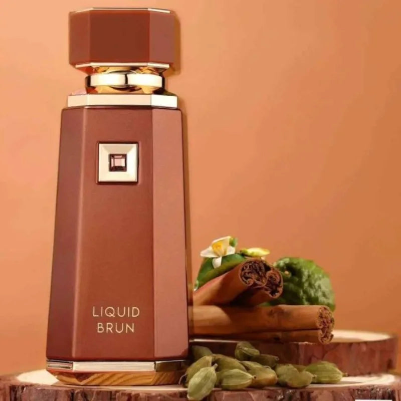 French Avenue Liquid Brun Eau de Parfum Spray 3.4 Oz Original Arab Perfumes 100 ML Natural Lasting Woody Perfume Cologne for Men
