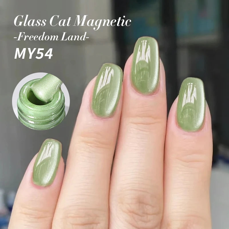 BORN PRETTY 10ml Black Glass Cat Magnetic Gel Nail Polish Silver Gold Glitter Semi Permanent Soak Off UV LED Gel Varnish