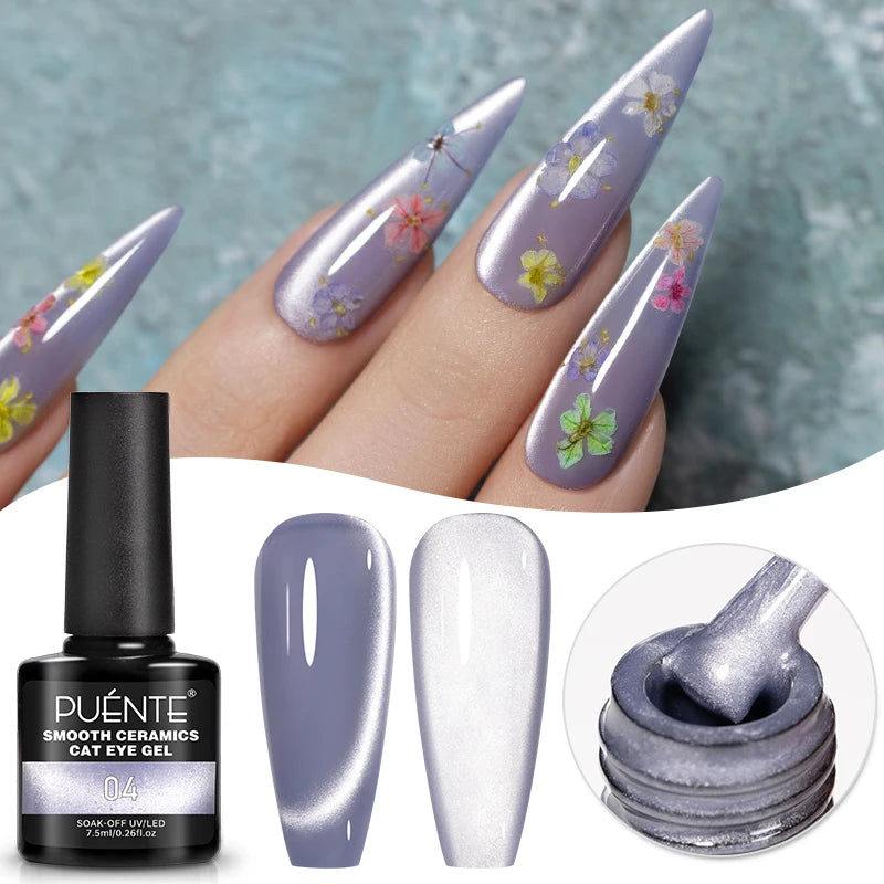 PUENTE Sparkle Platinum Gel Nail Polish 5ML Shiny Gold Silver Glitter Painting Gel Drawing Semi Permanent Varnish For Manicure