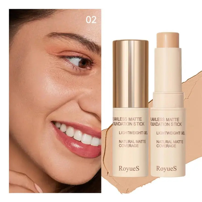 Light Breathable Concealer Foundation Makeup Stick Matte Oil Control Natural Moisturizer Face Foundation Cream Lasting Cosmetic