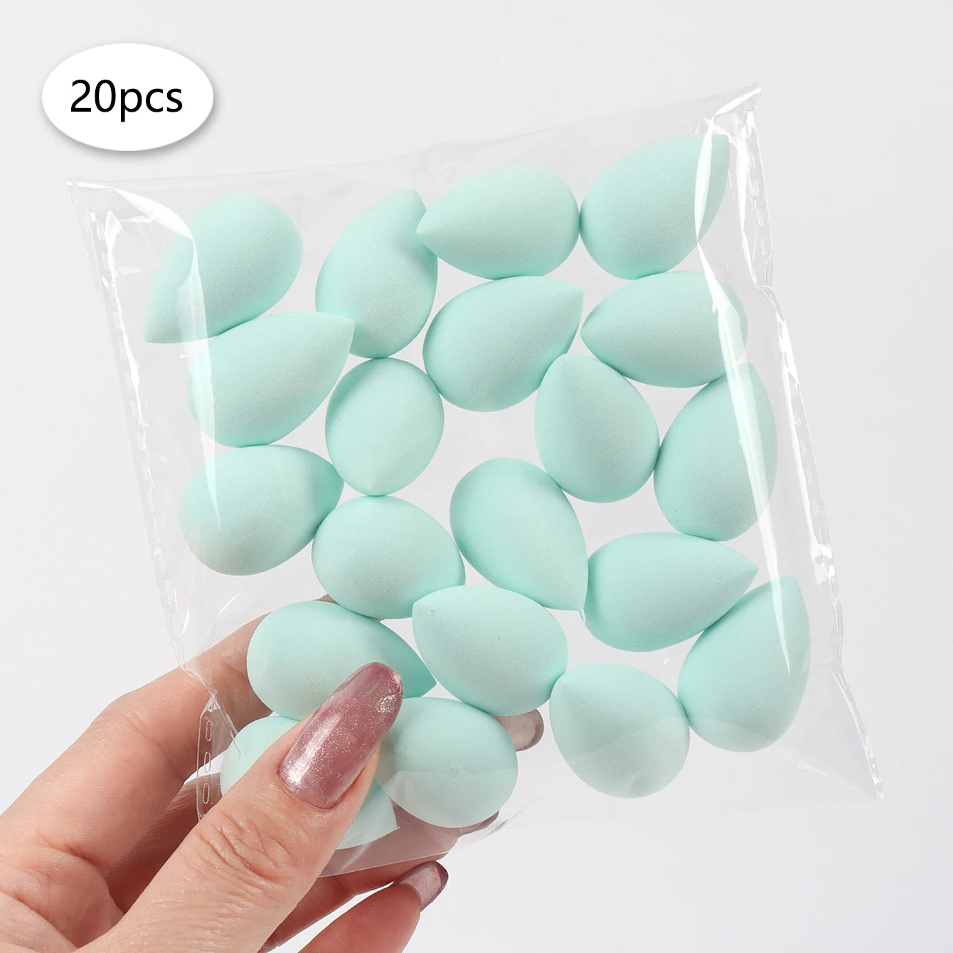 20 件装 Mini Finger Puff Beauty Cosmetic Foundation Cosmetic Sponge Makeup Blender Suitable for Cream & Powder Concealer