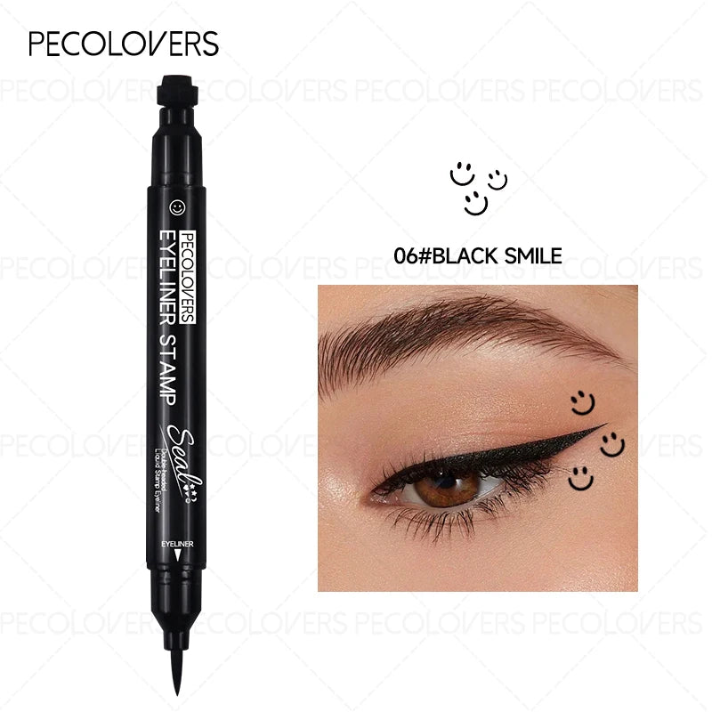 1PC Waterproof Silky Seal Eyeliner - Dual-ended, Quick-drying and Long-lasting Liquid Eyeliner, Perfect for Christmas