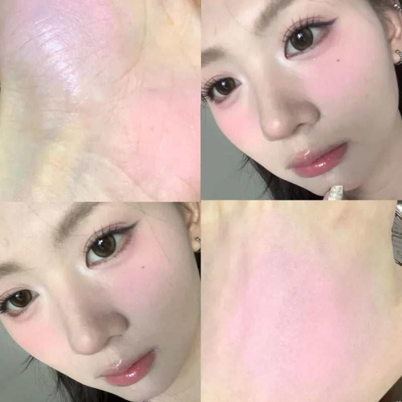 Korean Liquid Powder Blusher Natural Enhancement Color Low Saturation Matte Multi-purpose Powder Blusher Liquid Water Gloss
