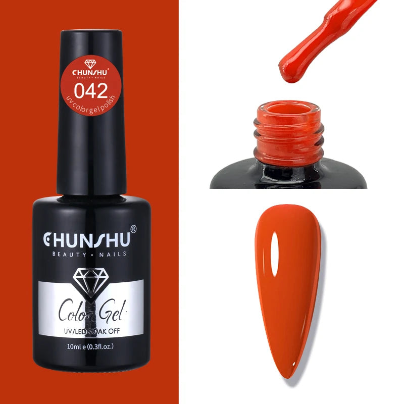 CHUNSHU 10ml Gel Nail Polish Soak Off Semi-Permanent Varnish Professional Salon UV LED Nails Art Gel No Smell All Seasons Colors