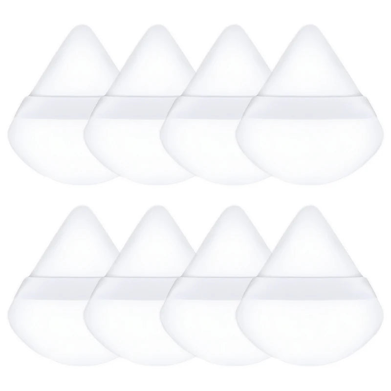 1/8Pcs Triangle Velvet Cosmetic Puff Make Up Loose Powder Application Sponges Face Contour Shadow Foundation Setting Makeup Puff