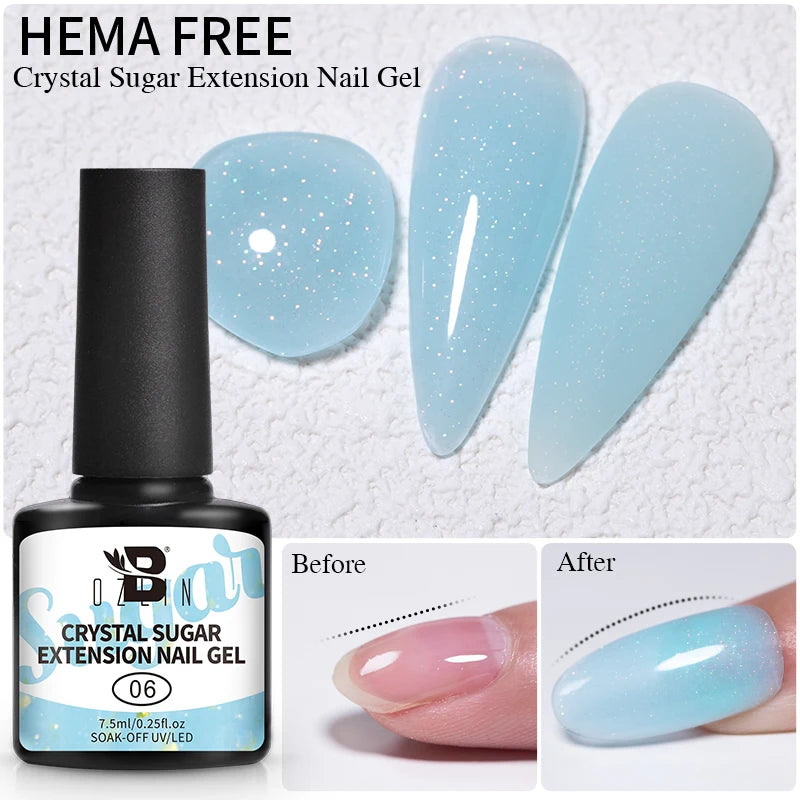 AWStorG Fiber Rubber Base Gel For Nails UV Gel Polish Semi Permanent Repair Fix Crack Nail Rubber Base Gel Strengthener 15ml