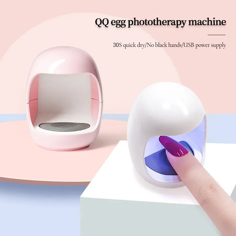 6W Mini LED Nail Lamp UV LED USB Cute Eggshell Quick Dry Portable Gel Nail Lamp Curing USB Free Cute Eggshell LED UV Nail Lamp