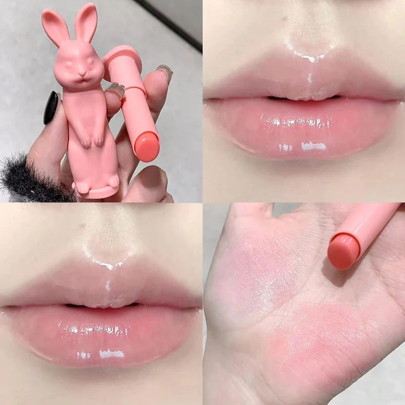 Lip Balm Cute Rabbit Moisturizing Lipstick Color Changing Moisturizing and Anti Cracking Lipstick Four-Color Rabbit Cosmetics