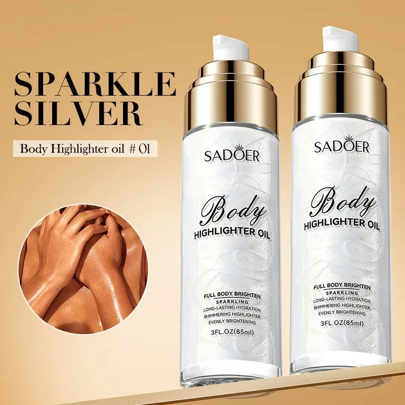 1PC Body Shimmer Spray Glitter Spray Shiny Body Lotion Waterproof Body Glitter Mist Spray Liquid Illuminators Highlighter Powder