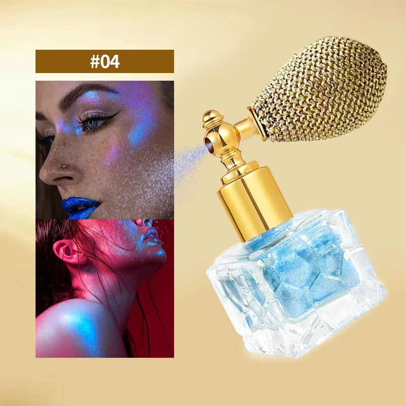 Diamond Shimmering Multi-Color Brightening Glitter Spray High Gloss Face Body Powder High Glitter Spray Powder Makeup Cosmetics