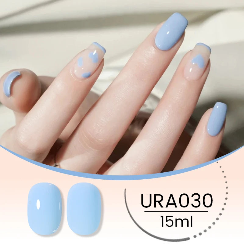 UR SUGAR 15ml Crystal Milky Jelly White Nude Gel Nail Polish Transparent Semi-permanent UV Gel Nail Art Soak Off Gel Varnish