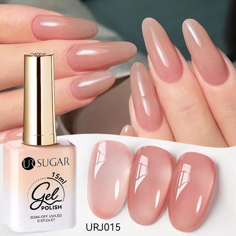 UR SUGAR 15ml No Wipe Top Base Gel Nail Gel Polish Matte Top Coat Enhancer Varnish Semi Permanent Soak Off UV LED Nail Art