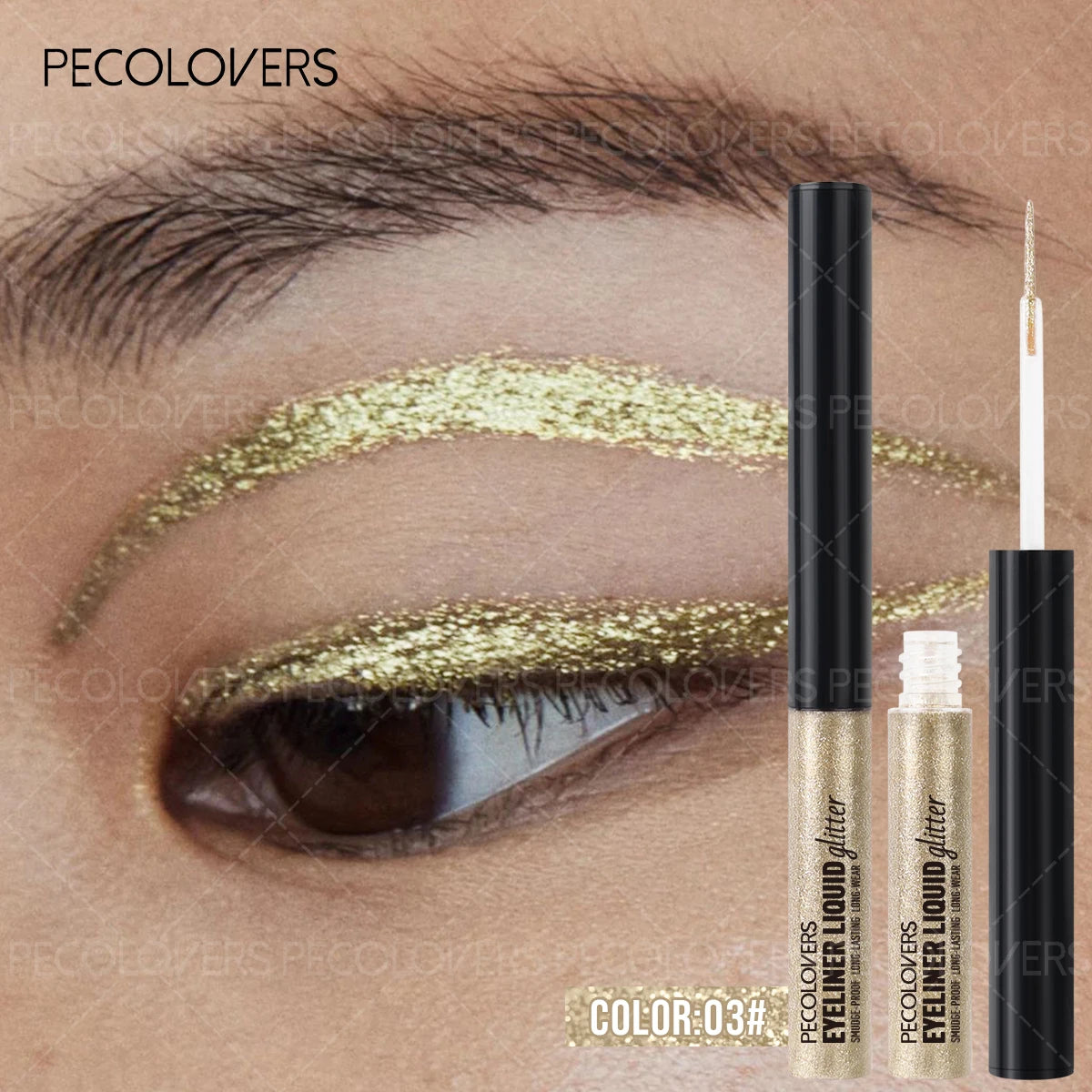 1PC Sparkling Christmas Liquid Eyeliner, Pearlescent Shimmer Liquid Eyeshadow, Waterproof, Quick-drying, Perfect for Christmas