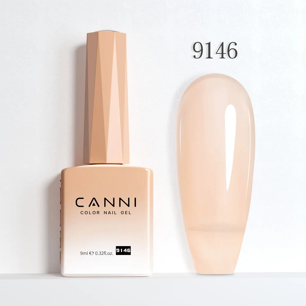 CANNI 9ml Nail Gel Polish HEMA TPO FREE Transparent Jelly Color Nude Pink French SoakOff UV LED Varnish Lacquer Milky White DIY