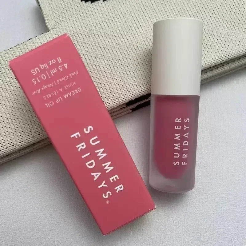 Summer Fridays Lip Balm Moisturizing Mirror Lip Gloss Lip Vanilla Pink Sugar Coffee Cake Smell Lipstick Transparent Makeup Oil