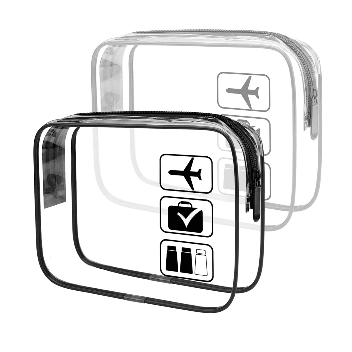 YANZAI Transparent Zipper Makeup Bag Organizer Box Men Women Travel Clear Cosmetic Bag Waterproof Toiletry Wash Make Up Bags