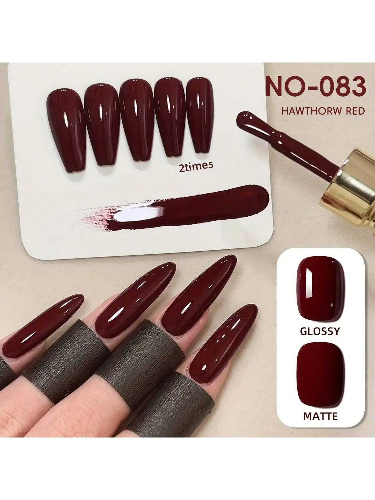 XEIJAYI 3pcs 15ML Gel Nail Polish - Red Shades, Glossy & Matte Finish, UV/LED Cured, Lead-Free, Alcohol-Free Gel