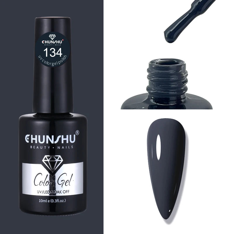 CHUNSHU 10ml Gel Nail Polish Soak Off Semi-Permanent Varnish Professional Salon UV LED Nails Art Gel No Smell All Seasons Colors