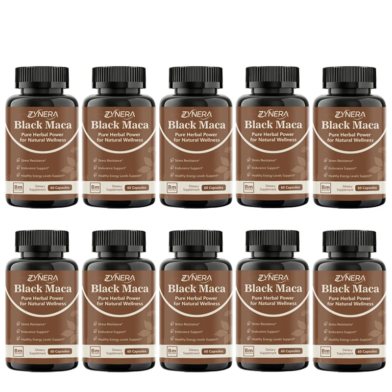 Powerful Black Maca Capsules Testosterone Booster for Men Increase Strength Stamina Energy Enhance Immunity Supplement Big 18