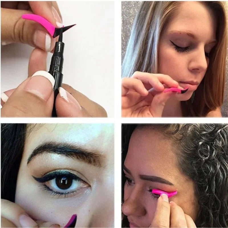 1 Pairs eyeliner stamp, eyeliner stencil, wing eyeliner stamp, eyeliner stencils for eyes wing 1pc fashion +1pc Classic
