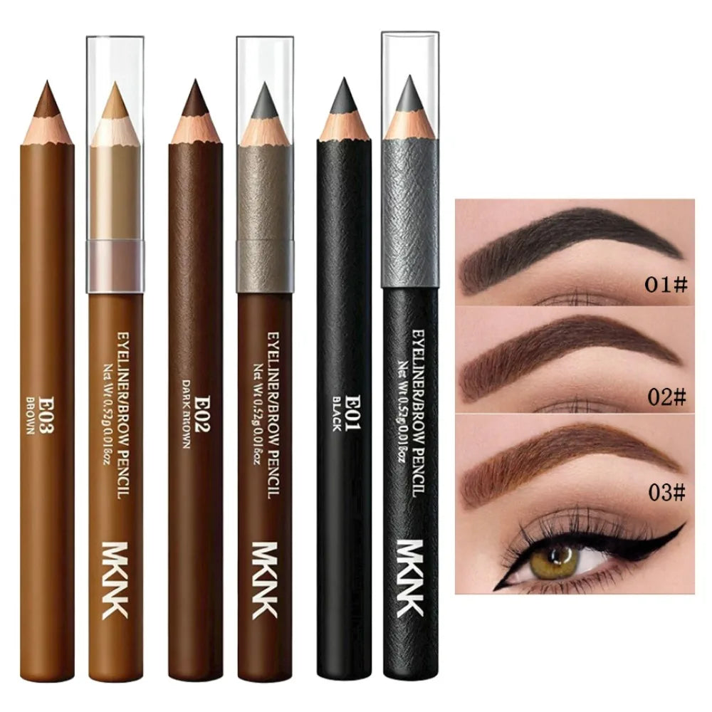 Professional Multi-Function Wooden Makeup Pencil Waterproof For Eyebrows & Eyeliner All-in-One Precision Tip Long Wear Cosmetic