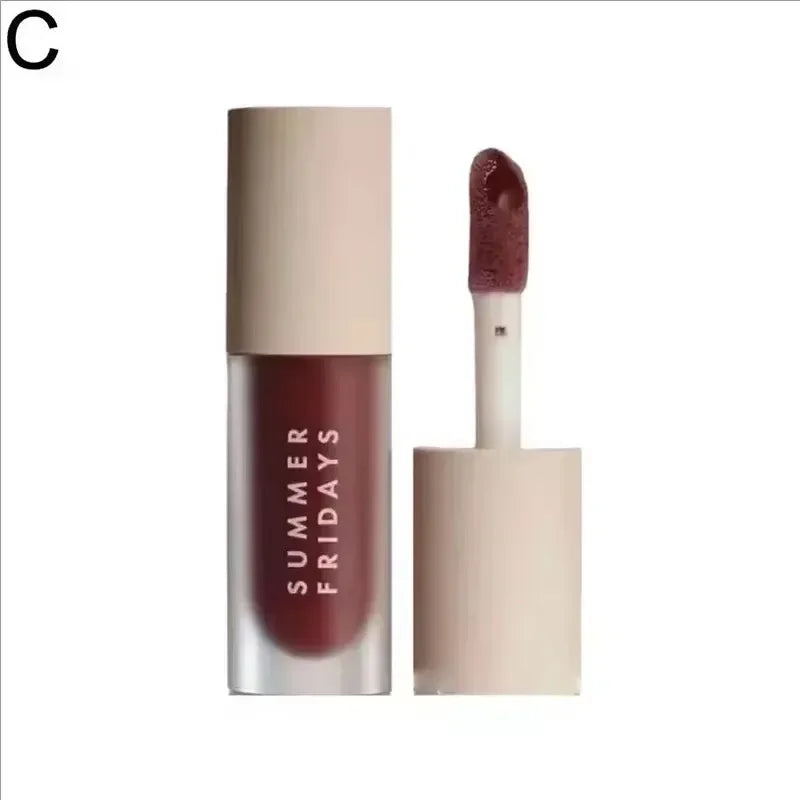 Summer Friday's Vanilla Beige Lip Balm Moisturizing Transparent Lipstick Set Smooth Soft Tube Mirror Lip Gloss Lip Makeup
