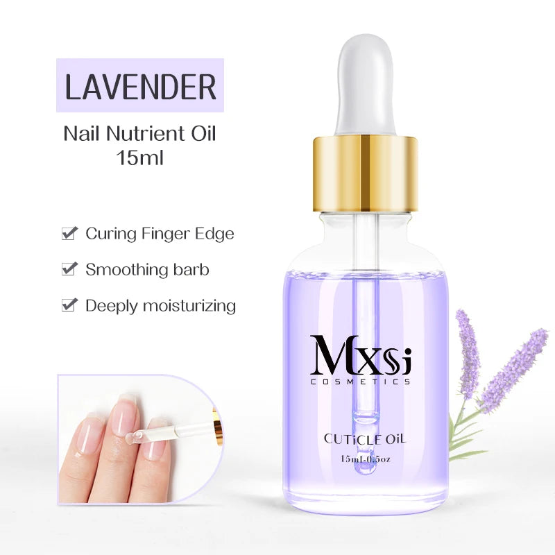 15ML Dried Flower Cuticle Nutrient Oil Nourish Restore Damaged Nails Vitamin Nail Polish Care Oil Soften Moisturizes Strength