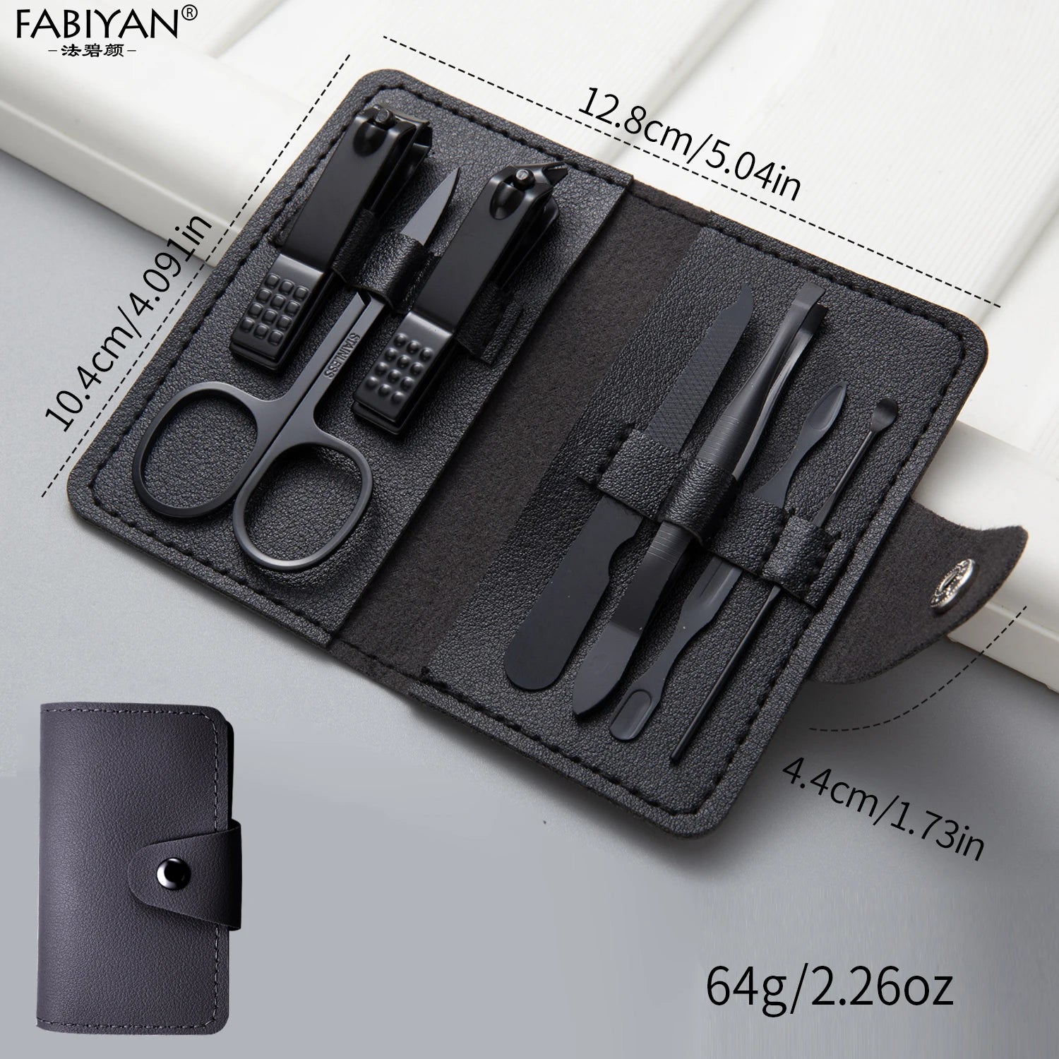 7Pcs Portable Nail Clipper Set Beauty Nail Trimmer Ear Peeling Knife Manicure Set Personal Care Pedicure Tools Eyebrow Scissors