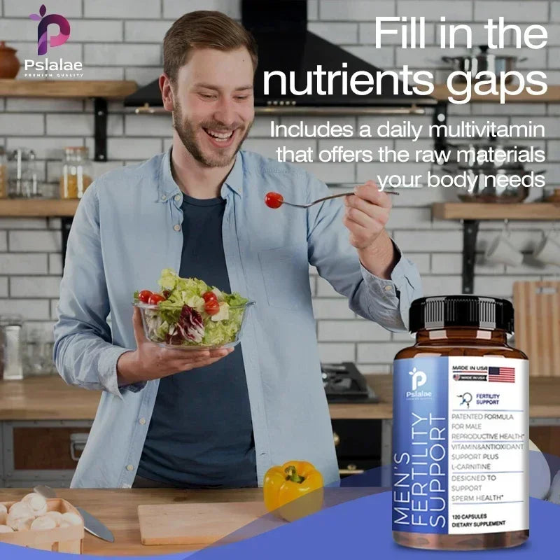 Fertility Capsules for Men Increase Sperm Quality Vitality Sperm Motility Count Booster Support Supplement