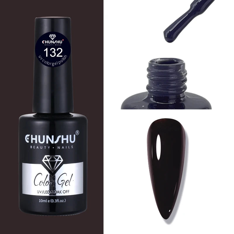 CHUNSHU 10ml Gel Nail Polish Soak Off Semi-Permanent Varnish Professional Salon UV LED Nails Art Gel No Smell All Seasons Colors