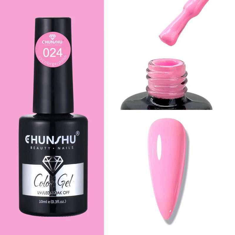 CHUNSHU 10ml Gel Nail Polish Soak Off Semi-Permanent Varnish Professional Salon UV LED Nails Art Gel No Smell All Seasons Colors