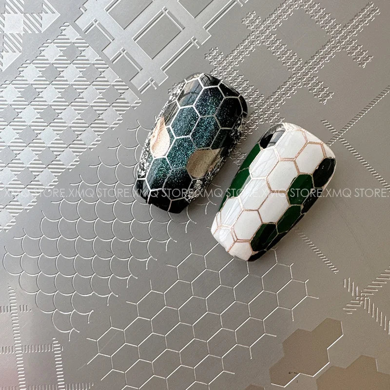 XMQ NAIL ART STAMPING PLATES CHECK TEMPLATES FLOWERS IMAGEPLATE