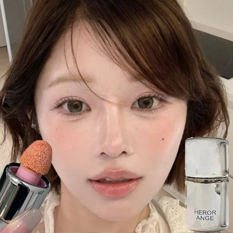Korean Liquid Powder Blusher Natural Enhancement Color Low Saturation Matte Multi-purpose Powder Blusher Liquid Water Gloss