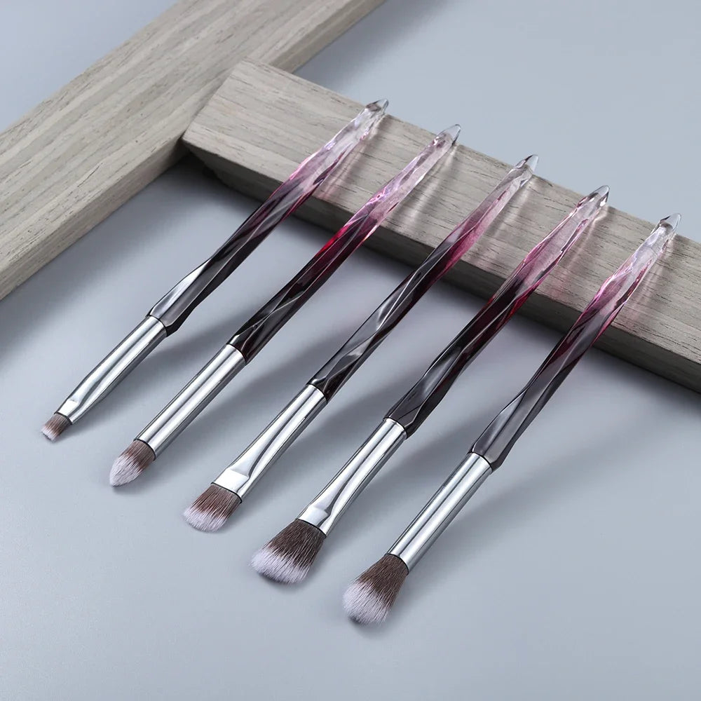 5-10 purple makeup brush quality synthetic foundation, loose powder contouring concealer eyeshadow, professional makeup tool
