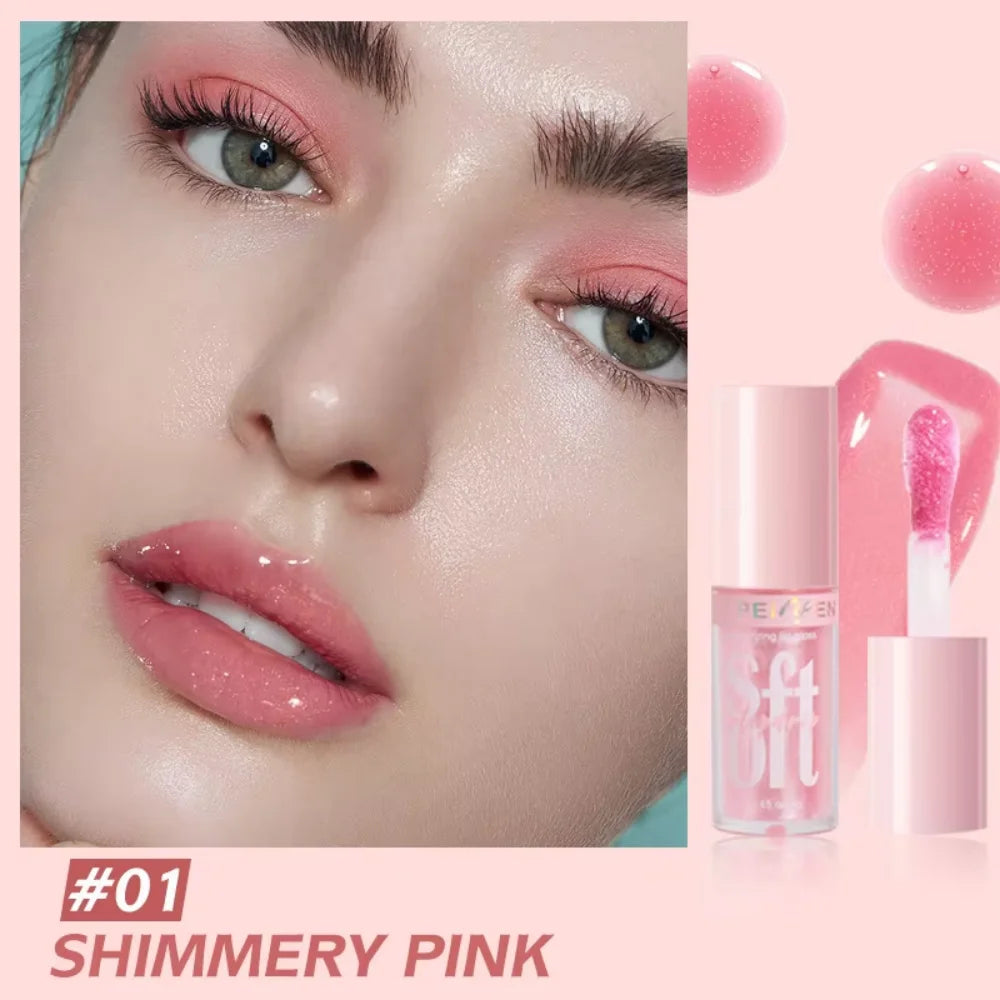 6PCS Moisturizing Lip Gloss Transparent Lip Oil Hydrating Lip Glaze Lip Plumper Hydrating Make Up Liquid Lipstick Lips Cosmetics