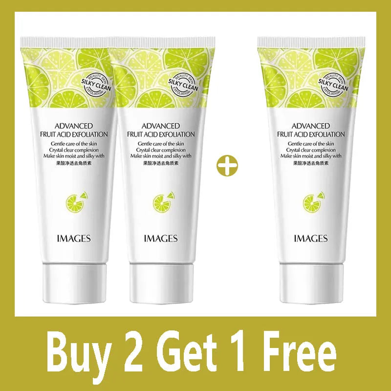 Fruit Acid Peeling Gel Facial Cleansing Exfoliating Peeling Scrub Cream Deep Clean Moisturizing Blackhead Removal Face Cleanser