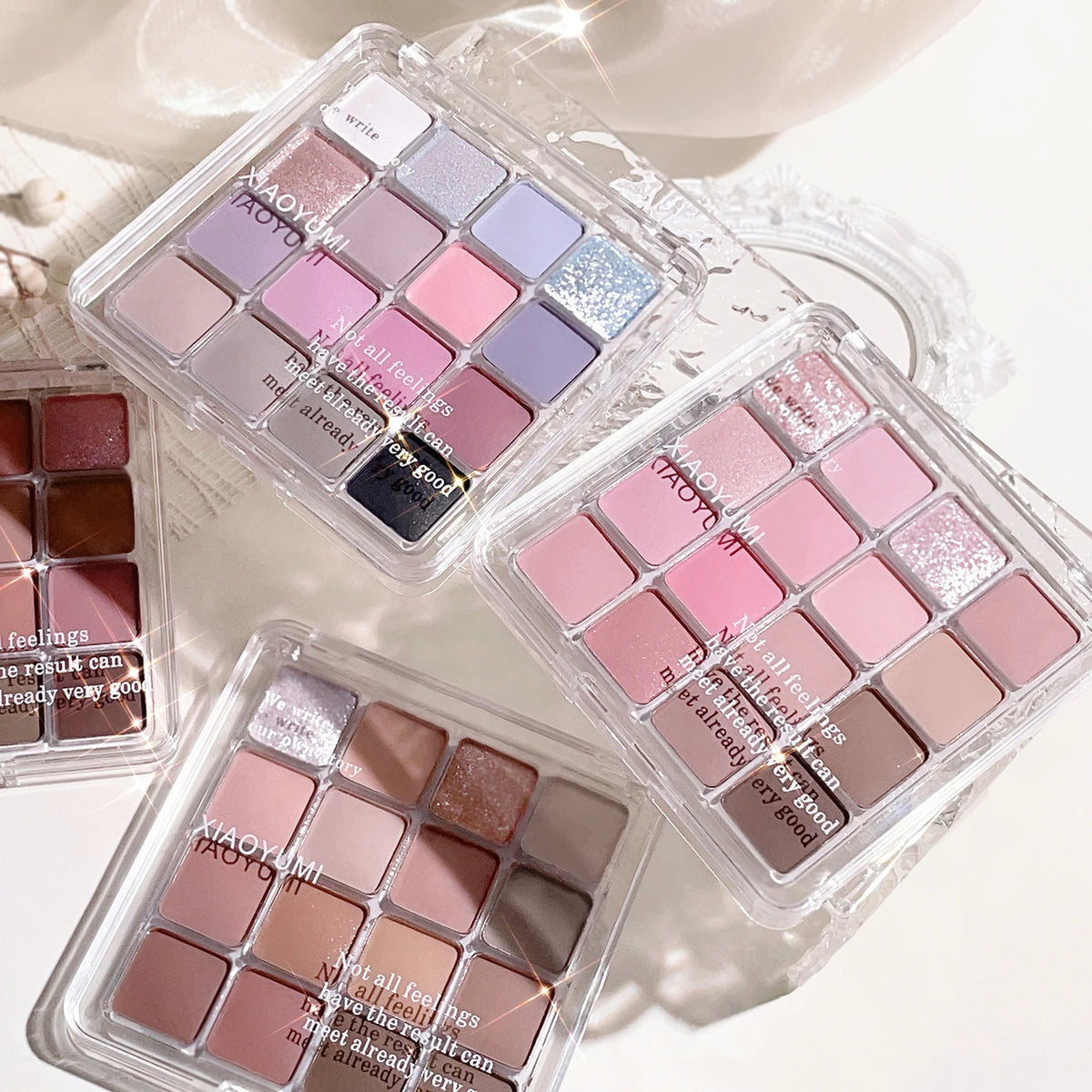 16-color sunset magic eye shadow tray pearl matte earth color Korean makeup eye shadow