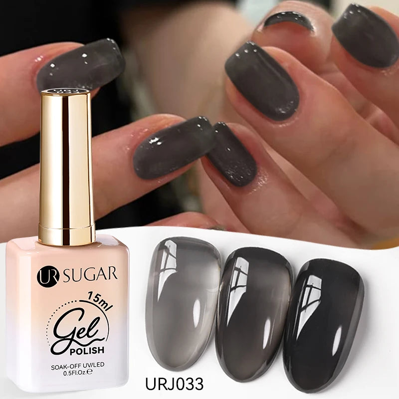 UR SUGAR 15ml No Wipe Top Base Gel Nail Gel Polish Matte Top Coat Enhancer Varnish Semi Permanent Soak Off UV LED Nail Art