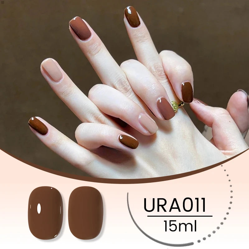 UR SUGAR 15ml Crystal Milky Jelly White Nude Gel Nail Polish Transparent Semi-permanent UV Gel Nail Art Soak Off Gel Varnish