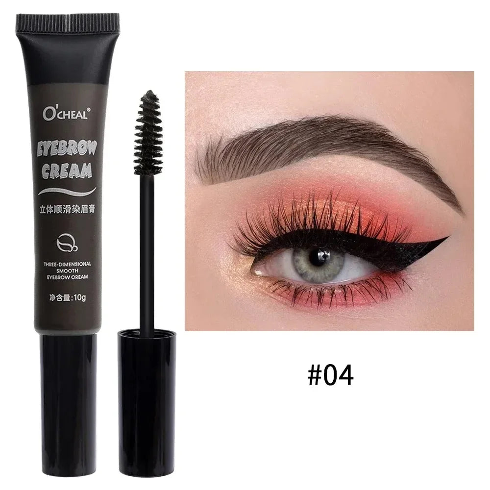 1pcs Eyebrow Gel Cream Waterproof Styling Cream Long Lasting Fixing Brow Make Up Natural Wild Brow Pomade Setting Gel with Brush