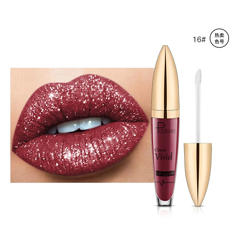 High pigmented Shiny lipstick, long-lasting, glossy waterproof lipstick - party stage role-playing Valentine's Day gift
