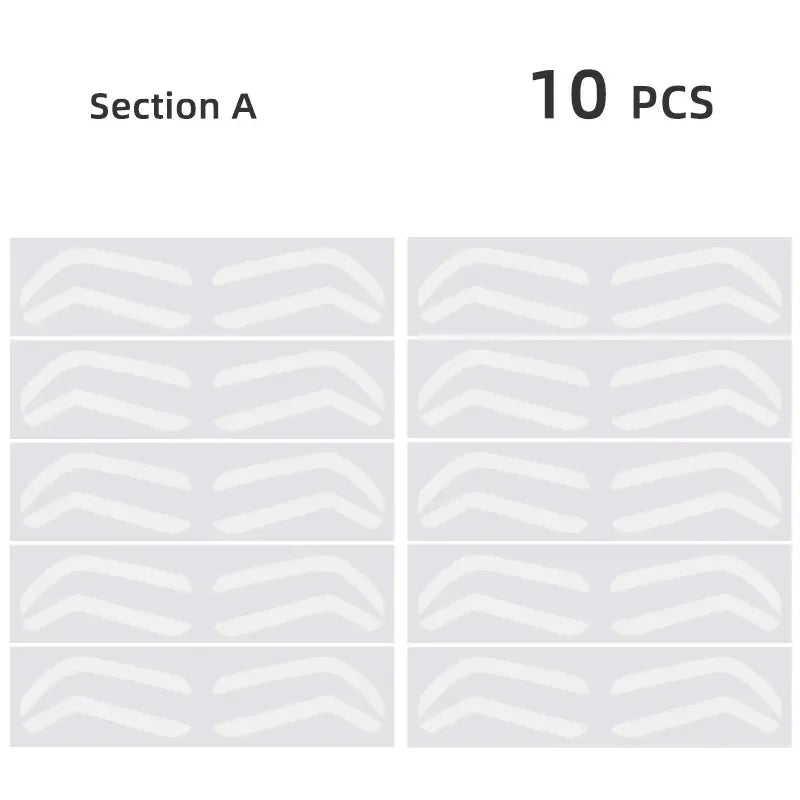 10Pcs Disposable Eyebrow Stencil Sticker Grooming Brow Shaper Template Eyebrow Tattoo Tint Airbrush Auxiliary Make Up Tool