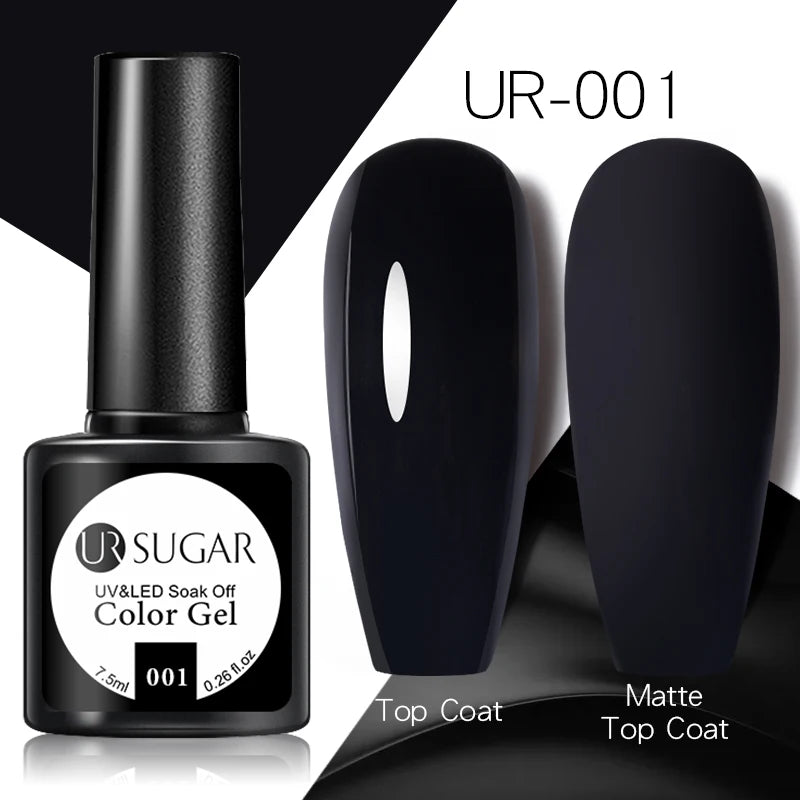 UR SUGAR 7.5ml Rose Glitter Solid Color Gel Nail Polish Jelly Nude Pink Semi Permanent DIY Nail Art UV LED Soak Off Gel