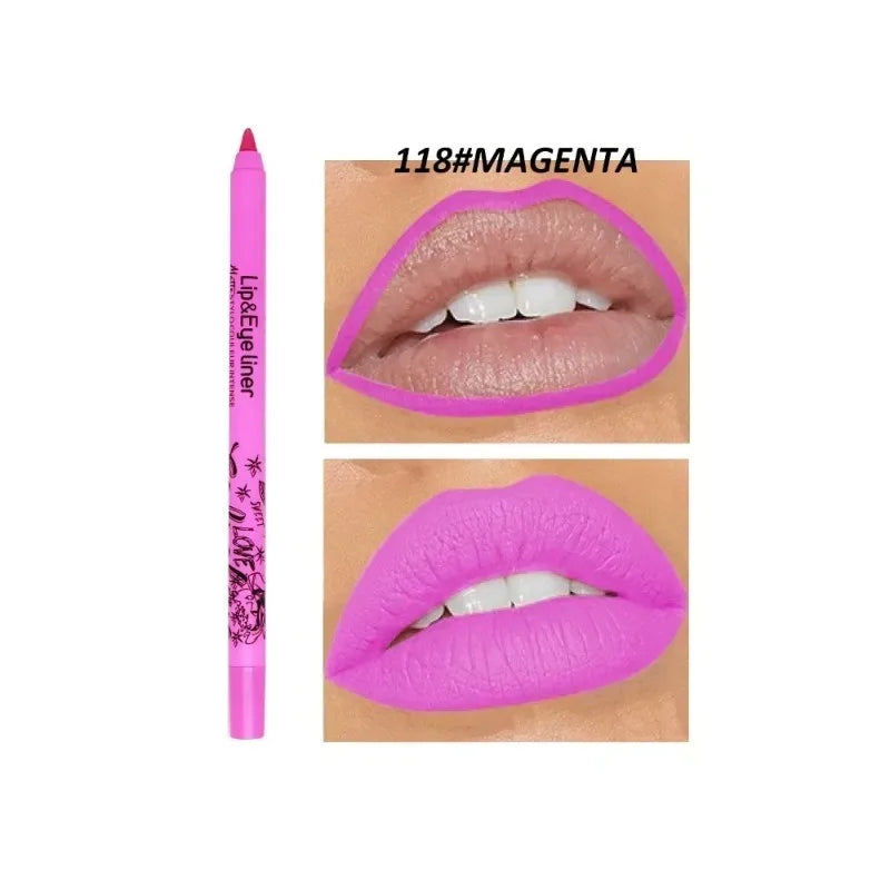 20 Color Matte Lip Liner Outline Lipstick Pen Long-lasting Waterproof Lip Tint Pencil Makeup Lip Contouring Pen Woman Cosmetic