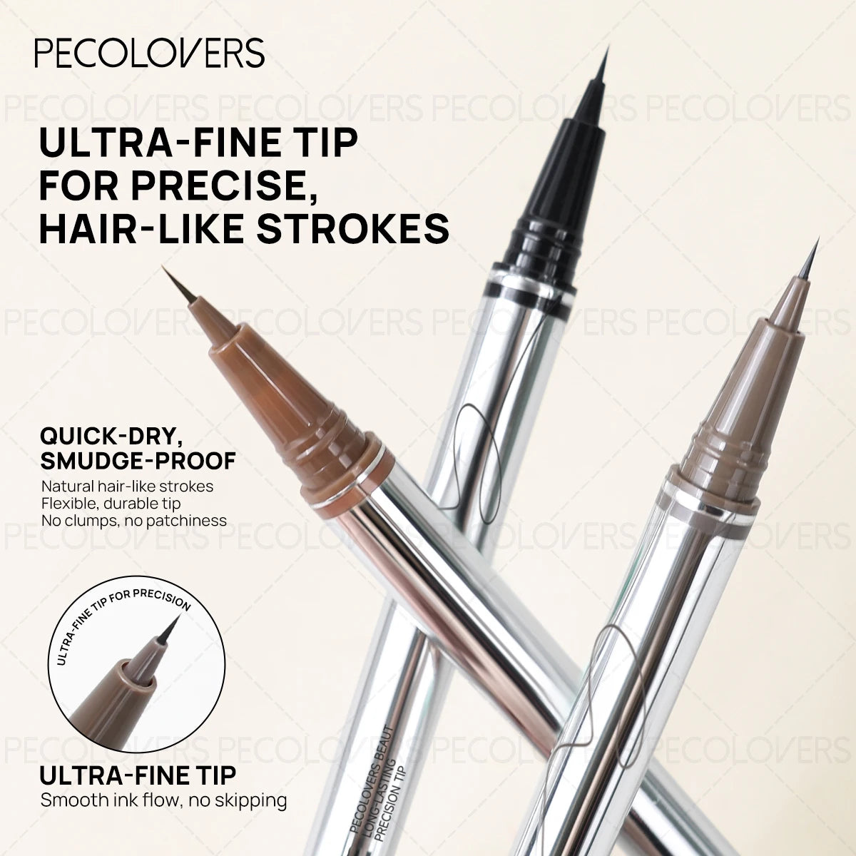 Waterproof Liquid Eyebrow Pencil 0.01mm Ultra Fine Sweat-proof Natural Eeyeliner Lying Silkworm Pen Lasting Makeup Eye Cosmetics