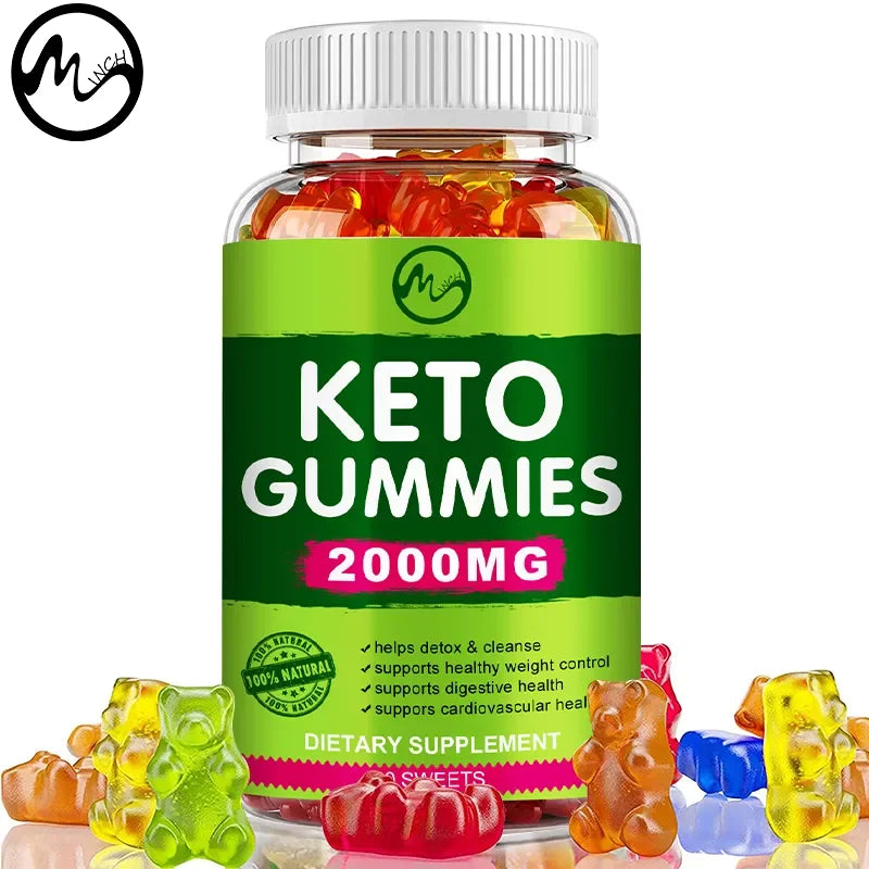 Minch 60 Count Keto Gummies Ketone Fat Body Management Burner Green Apple Cider Vinegar Vitamin Bear Gummy For Men Women Sweets
