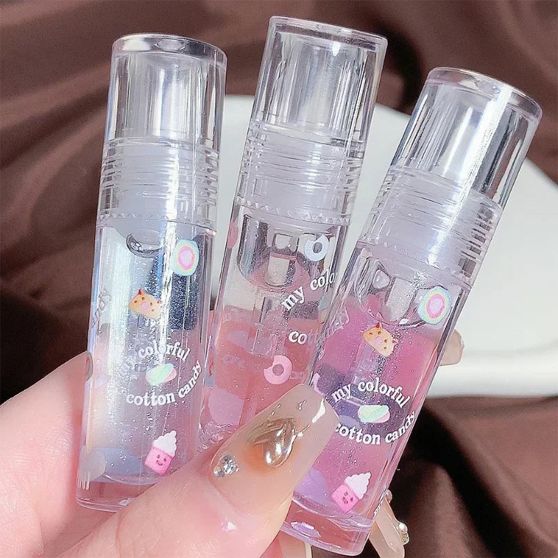 Mirror Water Glitter Lip Gloss Glossy Moisturizing Transparent Lip Oil Lasting Clear Primer Hydrating Plump Lipstick Makeup