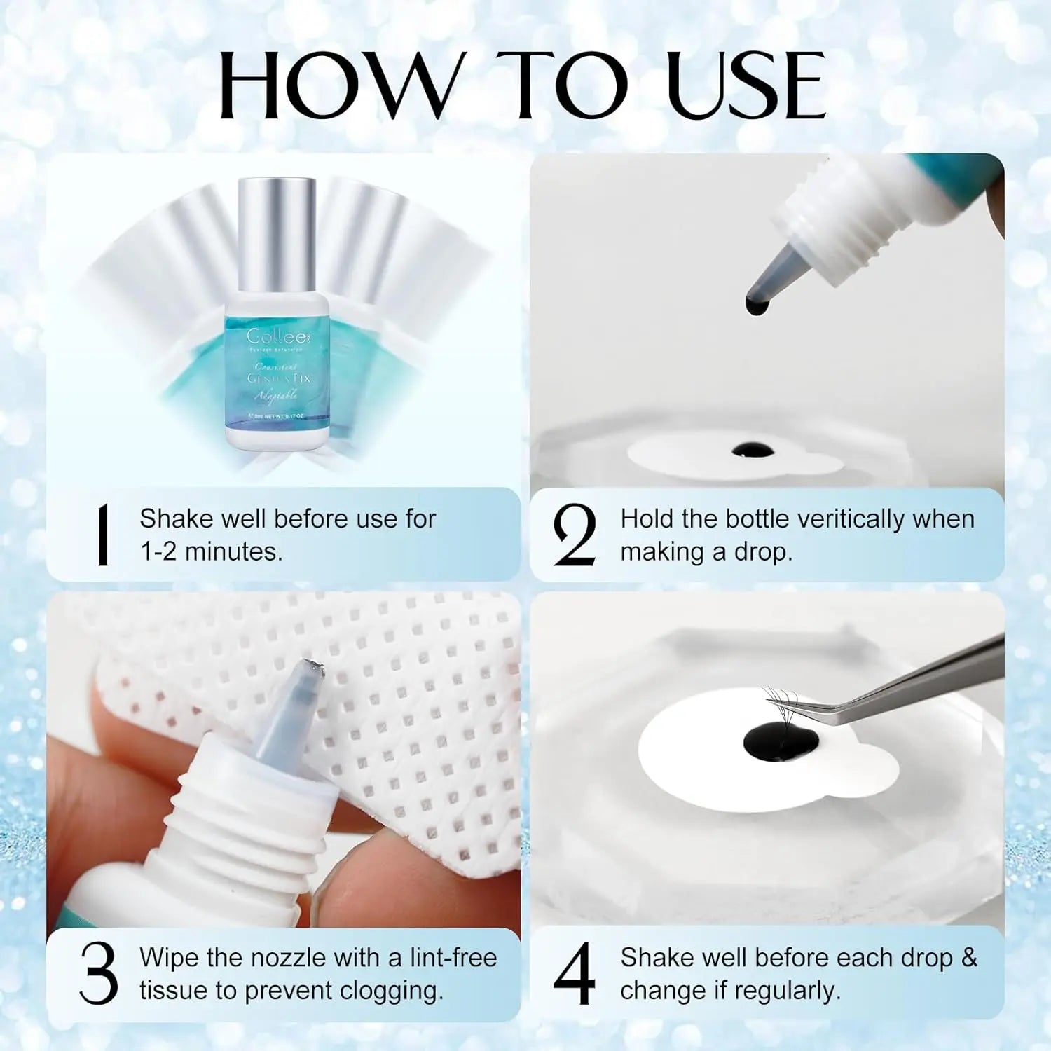 Gollee All-weather 0.5S Quick Dry Eyelash Extension Glue Waterproof Oil Proof Professional Eyelash Glue Golle Adhesiver Eyelash